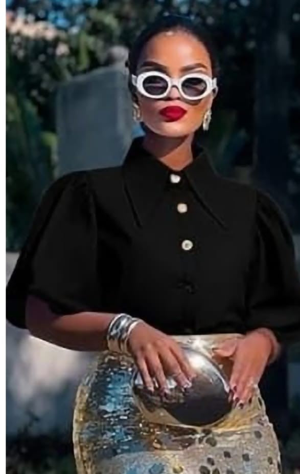 Puff Sleeve Button-Up Blouse