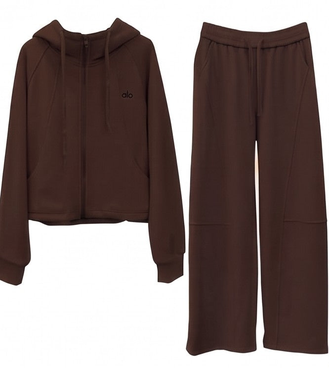Zip-Up Hoodie Tracksuit Co-ord Set