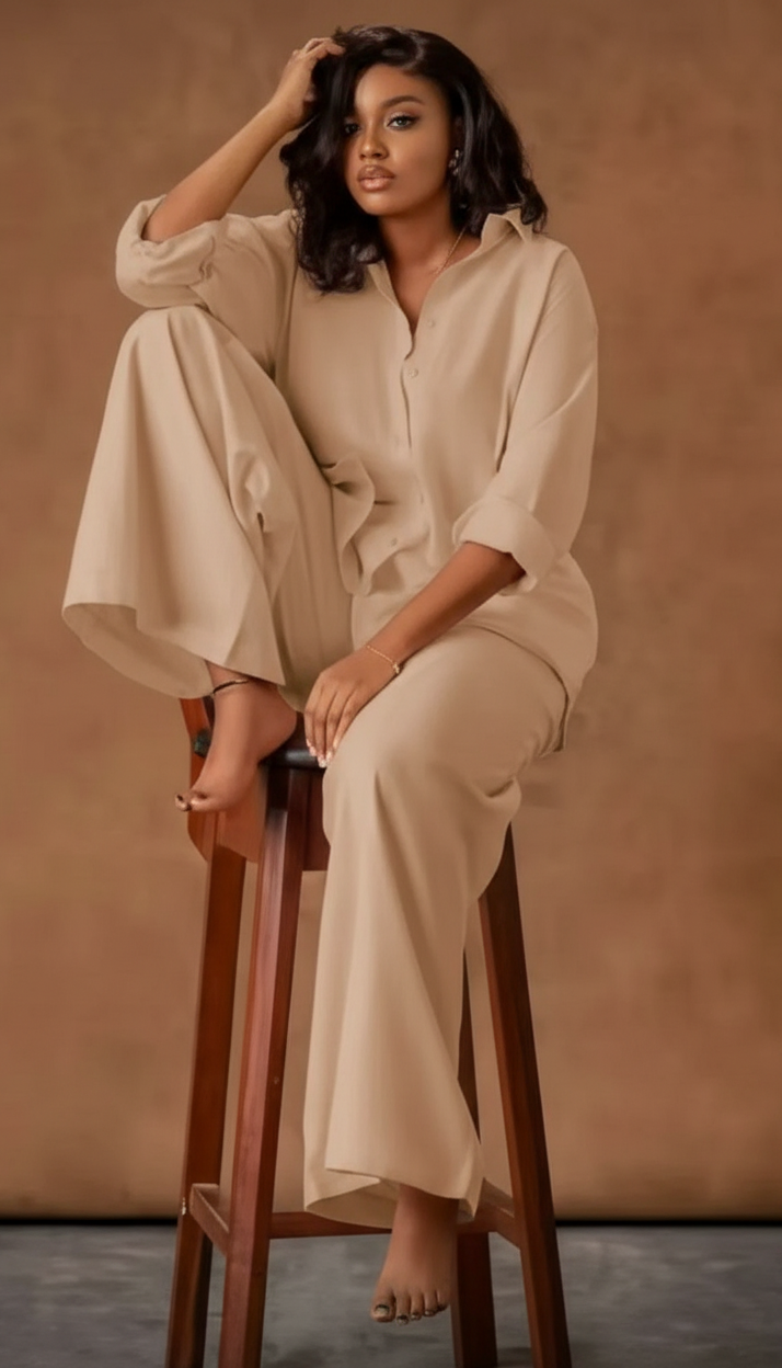 Oversized Button-Up Co-ord Set