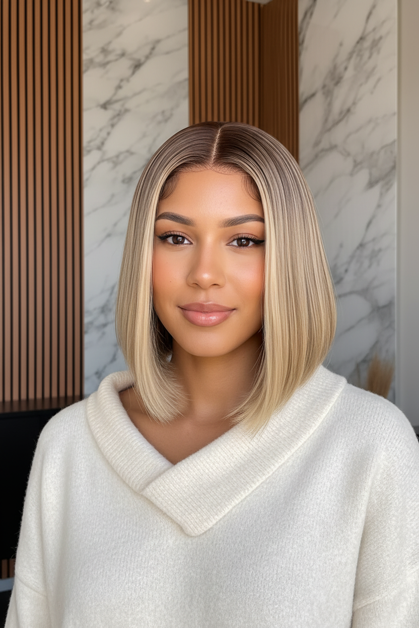 Different Model - Blonde Bob Wig