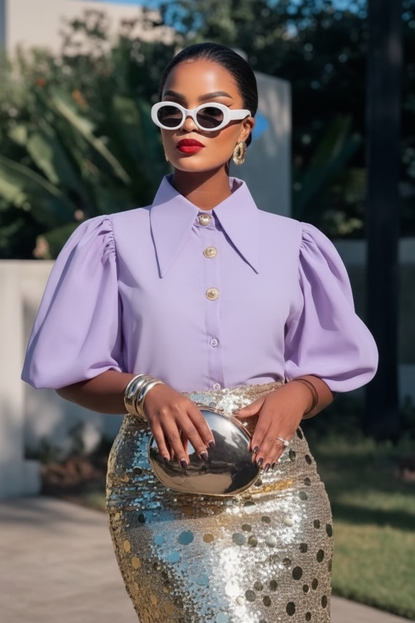 Puff Sleeve Blouse - enhanced product image