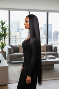 Buss Down Wig - Side View on Model
