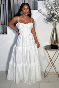 Ruffle Bustier Tiered Maxi Dress - enhanced product image
