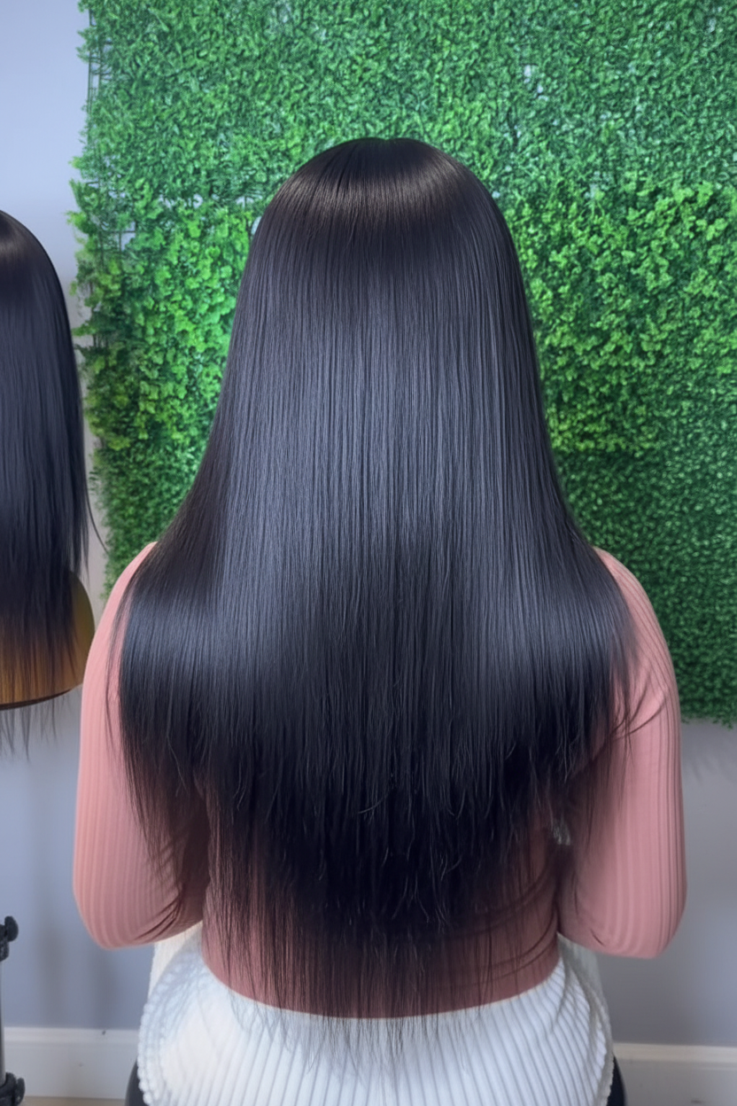 22 inch Full Frontal Straight Lace Wig - Back View